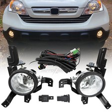 Pair Left&Right Bumper Fog Lights Lamps H11 55W For Honda CR-V CRV 2007-2009 UK
