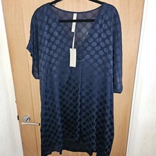 Evans Navy 2 Layer Tunic Top