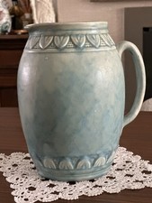 Vintage Arthur Wood Made in England Blue/Green Glazed Jug / Pitcher — Mid-20th C