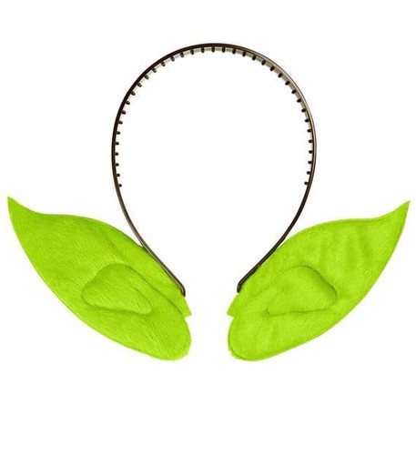 Halloween green pointed ears - green,