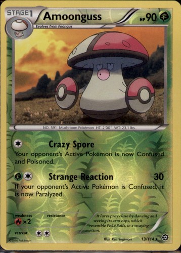 Amoonguss reverse holo - rare, xy