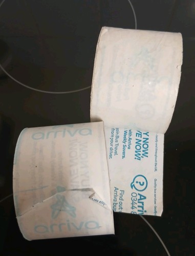 Arriva bus ticket rolls lot - arriva,