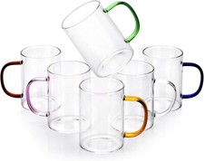 Glass Mugs Set, 300ml, Coffee