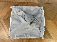 Mamas & And Papas Comforter bunny rabbit stripe Blanket Blankie Soft Toy grey