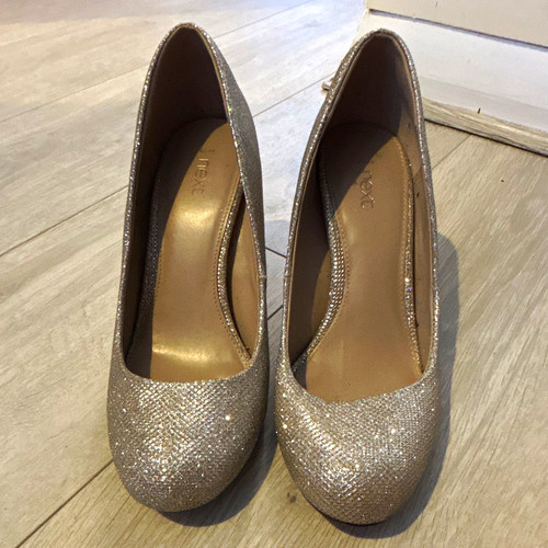 Next silver glitter court - silver,