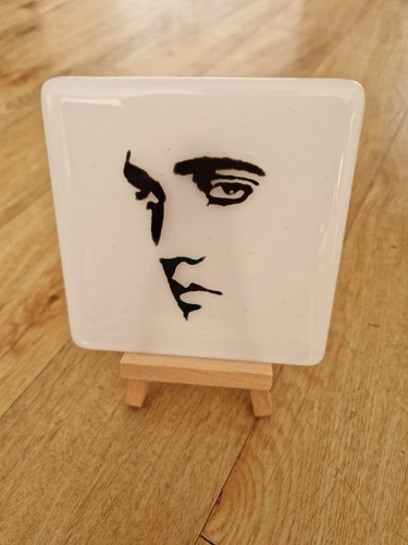 Elvis presley square glass - square,