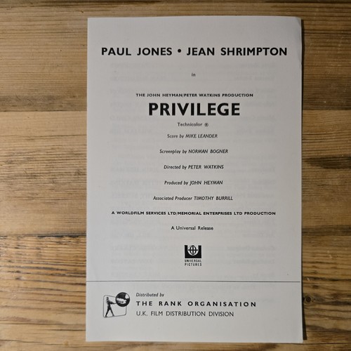 Privilege 1967 press - uk,