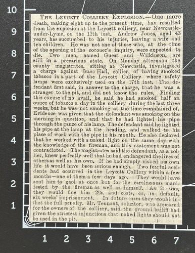 Leycett colliery explosion - explosion, nr