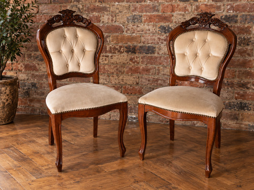 Vintage wooden chairs pair - wooden,