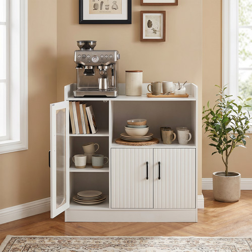 White sideboard cabinet - sideboard,