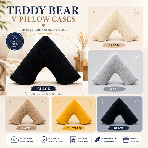 Teddy bear pillowcase fleece - teddy,