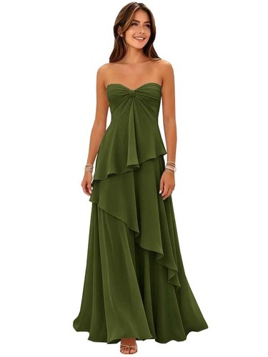 Long strapless chiffon - long,