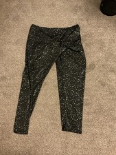 Ladies Black Glitter Leggings