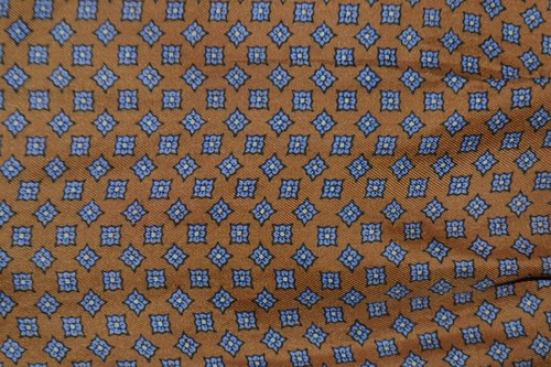 Brown silk ascot - brown, with