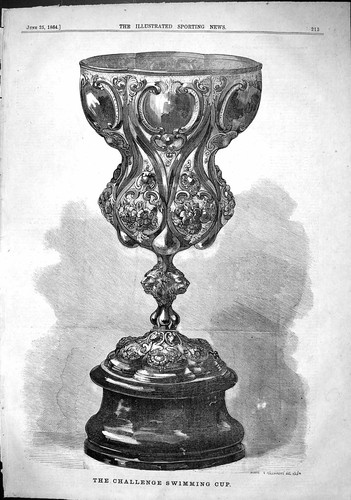 Antique old print 1864 - old,