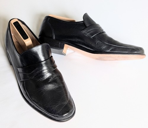 Grenson black leather apron - leather,
