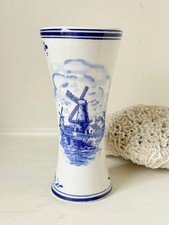 Blue Delft Hand Painted Vase