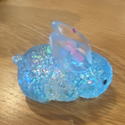 Blue clear glitter gel - gel, bunny