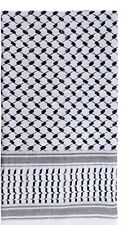 100% Premium Rich Cotton Palestenian Keffiyeh Scarf Head Neck Wrap Black & White