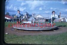 35mm Slide 1960's Dookie College Melbourne Australia Children on roundabout ride