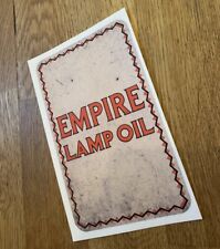 Empire Lamp Oil Sticker Decal