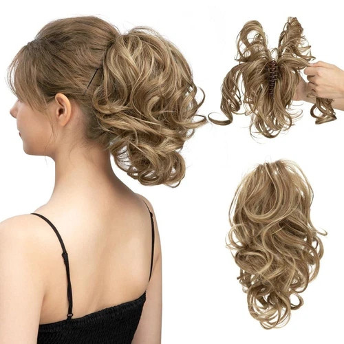 Clip messy bun - hair, piece