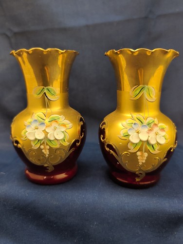 Pair murano bohemian - murano/bohemian, red