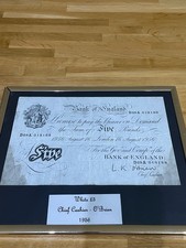 1956 Bank of England  white £5 note O Brien