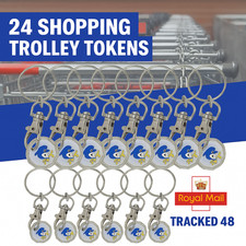 24 Shopping Trolley Tokens | Bulk £1 Coin Keyring | UK Cart Locker Token Dolphin