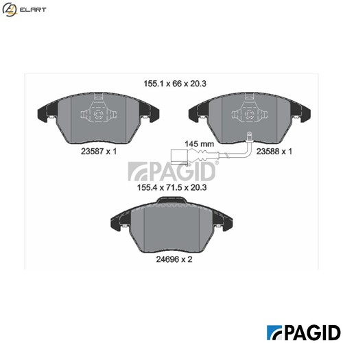 Brake pad set disc - pad,