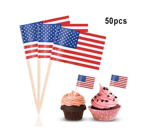 American flags cupcake - american,