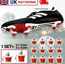 12 x Replacement Football Rugby Boot Studs Spikes in Red & White Nike SG Screw