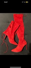 Red  boots Over The Knee Size EU 38
