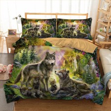 Wolf Animal Quilt Duvet Cover