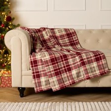 Tartan Check Throw Over Bed
