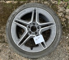 MERCEDES C CLASS 1X 19" GENUINE AMG 5 TWIN SPOKE USED FRONT ALLOY WHEEL BT21