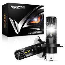 NIGHTEYE 2X H4 LED Headlight Bulbs Kit 70W 20000LM Hi-Lo Beam 6500K Super Bright