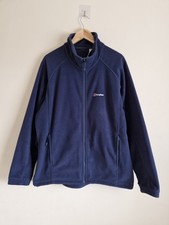 Berghaus Fleece Jacket Mens XL Navy Blue Full Zip Y2K Outdoor Pockets Winter