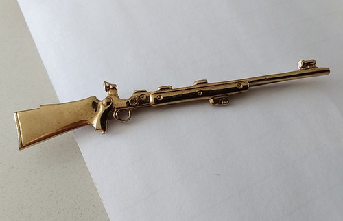 Vintage rifle tie clip clasp - clip,