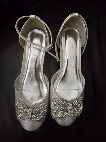 Girls monsoon silver - silver, heel