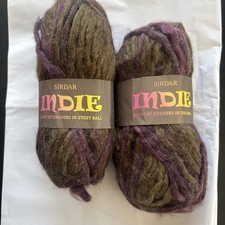 Sirdar Indie 2 X 50g Colour 0156 51% Wool, 49% Acrylic purple/brown/green mix 