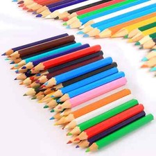 30 PACK OF CHILDRENS KIDS HALF SIZE SMALL COLOURING COLOR PENCILS ART
