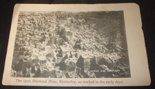 Old Real Photo style Postcard OPEN DIAMOND MINE KIMBERLEY SOUTH AFRICA