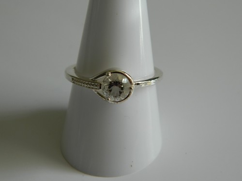 Petalite solitaire ring - petalite,