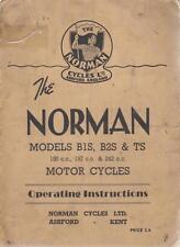NORMAN B1S 150cc B2S 200cc TS 250cc ORIGINAL INSTRUCTION BOOK & SPARE PARTS LIST