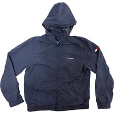 Tommy Hilfiger Hooded Windbreaker Jacket Blue Size L