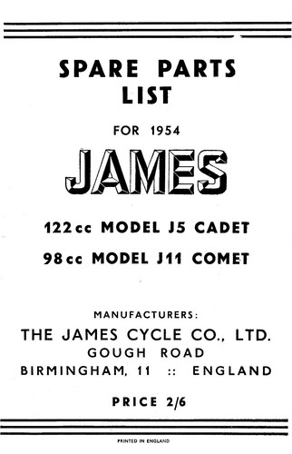 1954 james cadet j5 - james,