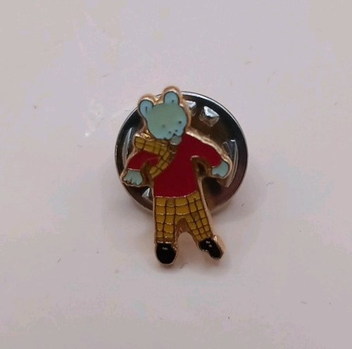 Mini rupert bear enamel lapel - bear,