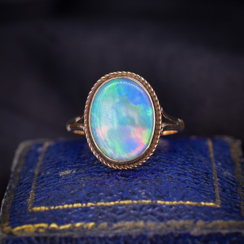 Vintage colourful natural opal - vintage,