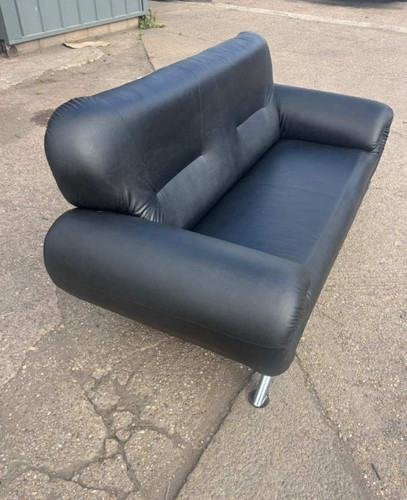 Black leather sofa free - sofa, uk